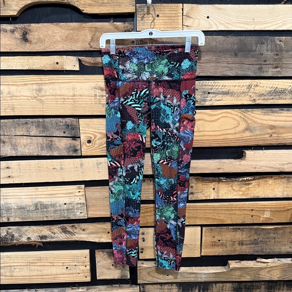 Lululemon Fast & Free 7/8 Tight II Leggings Nulux 25”Zen Clash Multi W5ATMS 6